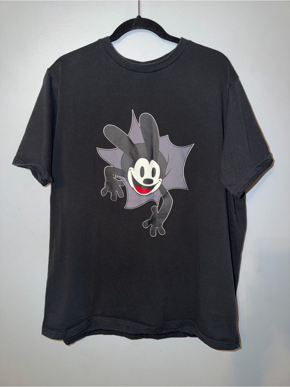 Disney Oswald Black Graphic Tee with Front and Back Graphic